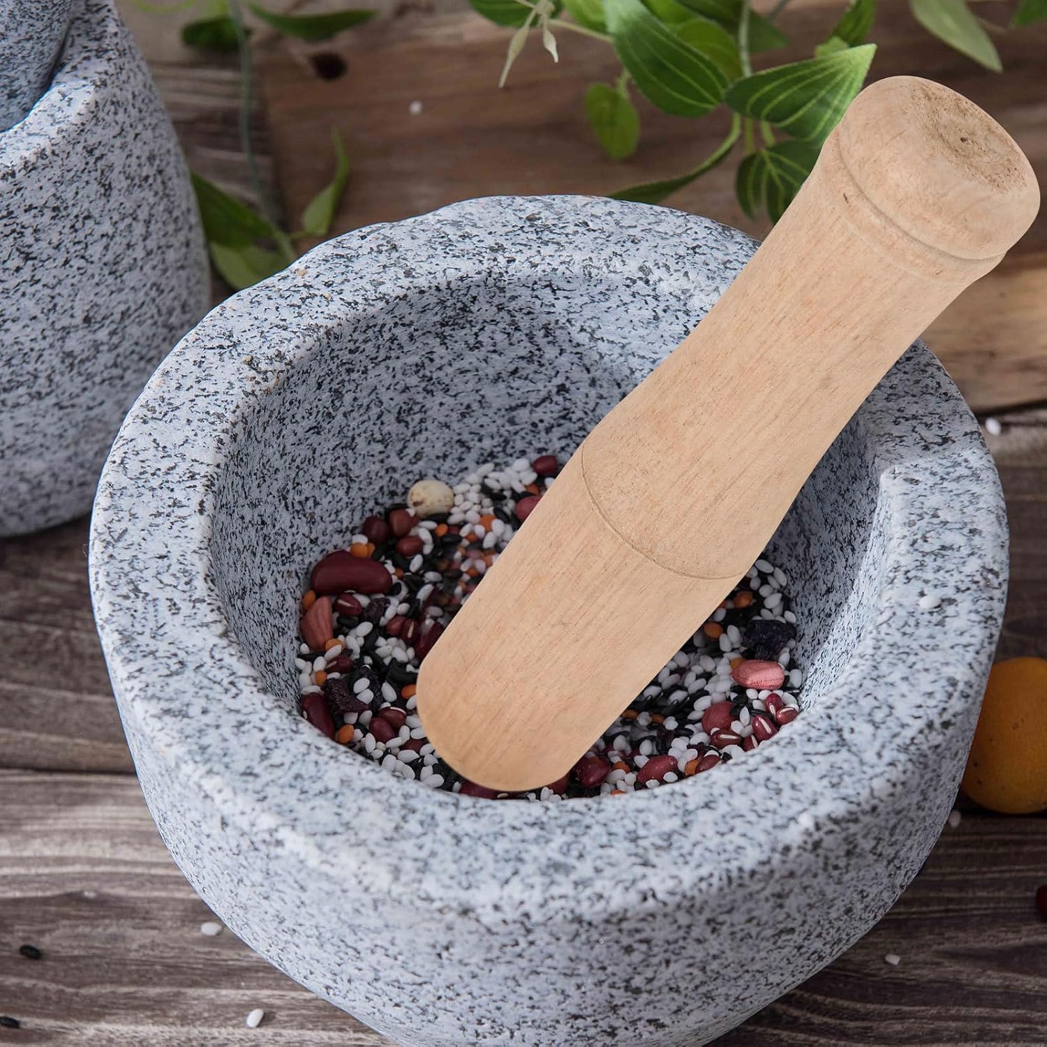 6.8in Wood Pestle Muddler for Cocktails, Garlic Press & Spice Tool - Kitchen Masher for,Fruits