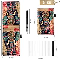 Vista 2 de Juego de 4 soportes para bloc de notas de tamaño de bolsillo, de piel sintética, mini bloc de notas con 2 bloc de notas pequeños y lápiz capacitivo