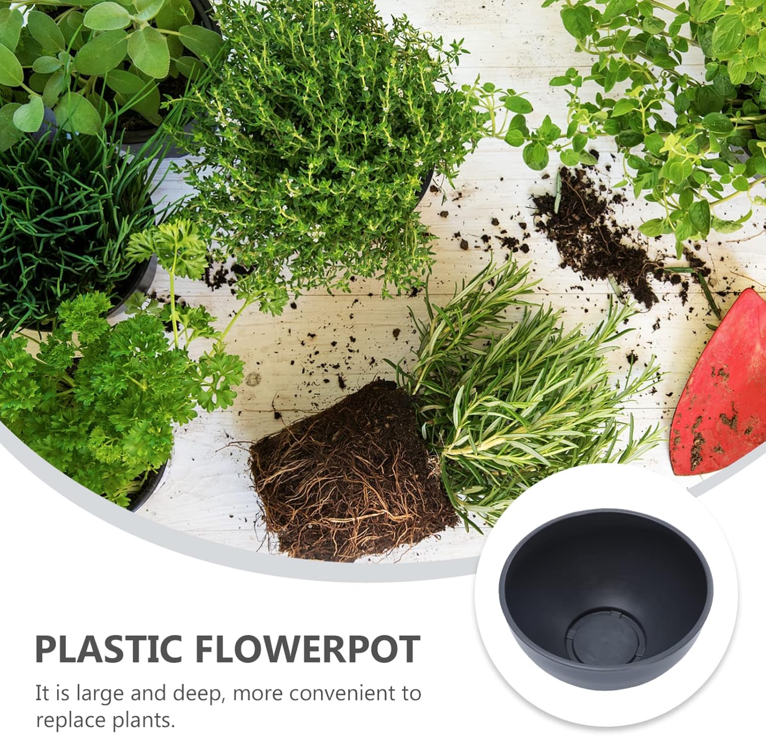 Happyyami Resin Hydroponic Planter Garden Bowl: Micro Landscape Succulent Pot Big Water Lily Container Resin Functional Mini Fish Pond Fountain Bird Bath Grey, 30x30cm