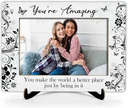 Inspirational Gifts Picture Frame, Motivational Photo Frames With Stand, Birthday Christmas Encouragement Gifts For Family Friend, 6x8 Picture Frame Tabletop Decor - Fits 4x6 Inches Photo39