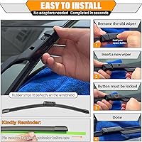 Vista 8 de AUTOBOO - Limpiaparabrisas de repuesto 26 + 20 pulgadas con limpiaparabrisas trasero de 12 pulgadas para BMW X3, X4, 2018, 2019, 2020, 2021, 2022