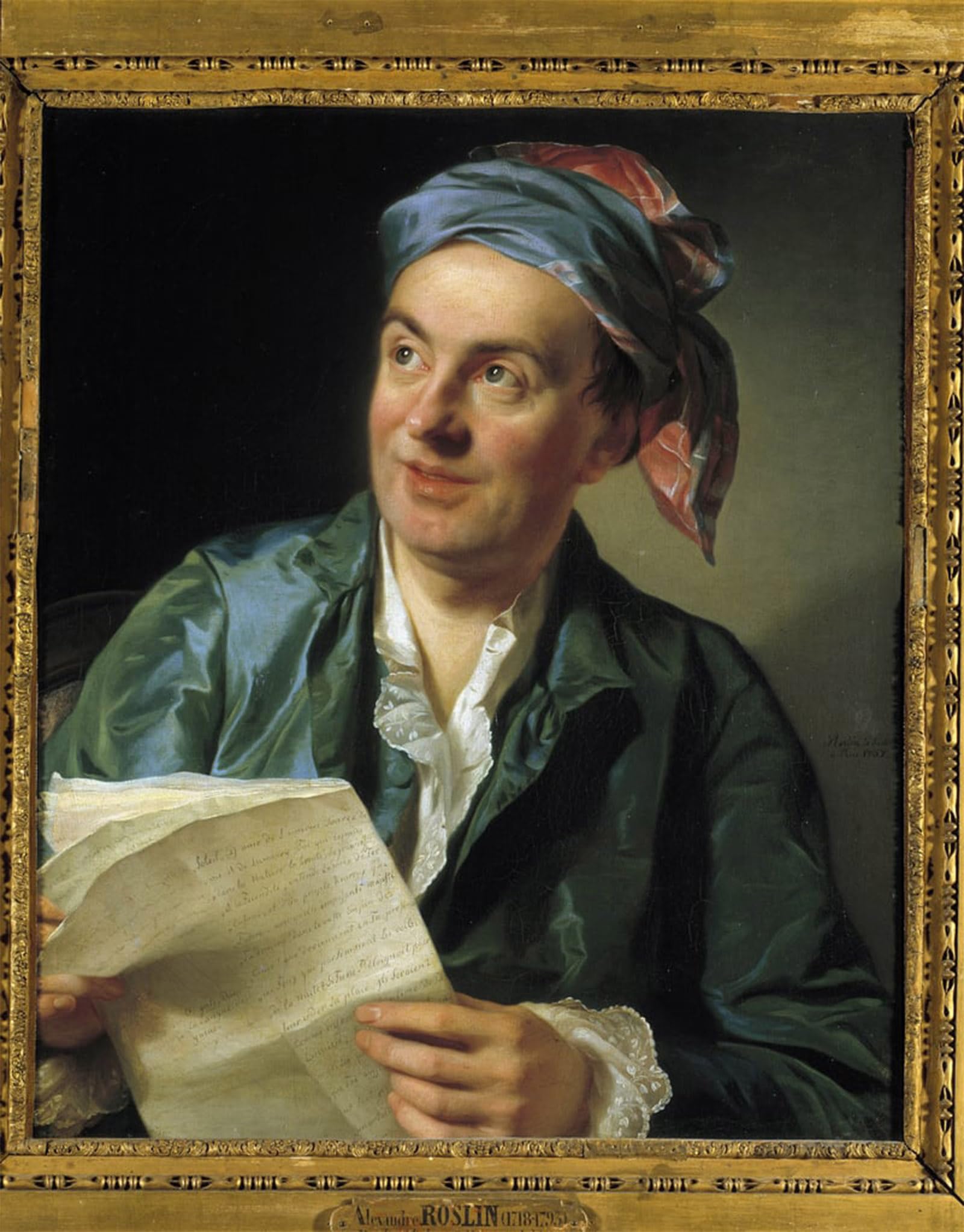 ARTXLXXBN Famous Painting Art Wall Decor Abstract Art Picture Portrait of Jean Francois Marmontel Writer by Alexander Roslin Animal Pictures for Home Decor 60x90cm