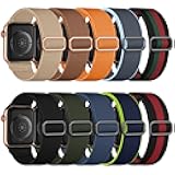 Maledan 10 Pack Stretchy Solo Loop Compatible with Apple Watch Band 40mm 38mm 41mm 42mm 44mm 45mm 46mm 49mm Women Men,Soft Nylon Elastic Braided Strap for iWatch Series 11 10 9 8 7 6 5 4 3 2 1 SE Ultra