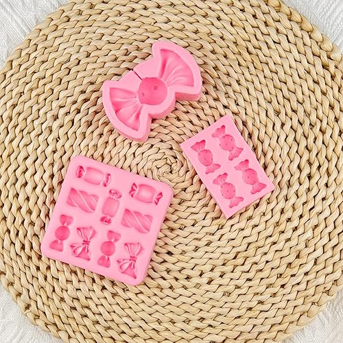 Miniatura 8 de Moldes para piruletas de caramelo, 3 unidades, moldes de silicona para decoración de pasteles en forma de caramelo, para bricolaje, mousse de