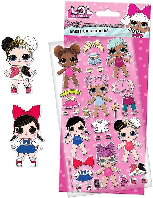 Paper Projects L.O.L. Surprise Dress Up Stickers | Reusable Chunky Foam Stickers | Perfect for Craft Play,24.5cm x 11cm