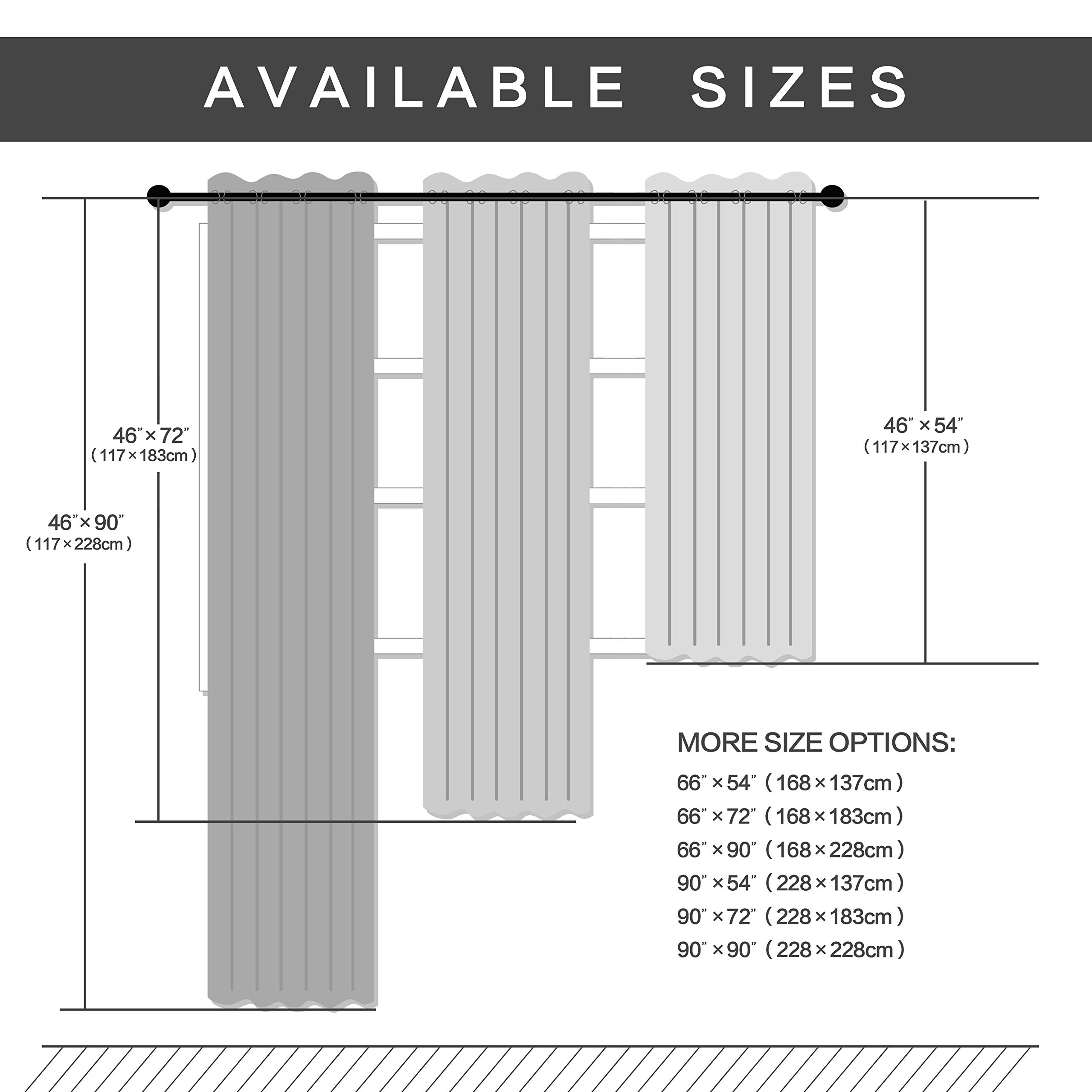 COASTLINE Ultra Soft Satin Navy Blue 100% Blackout Eyelet Curtain Window Treatment Drapes 2 panels for Bedroom, Livingroom, Kids Nursery Room W66 x L54 inch — view 7