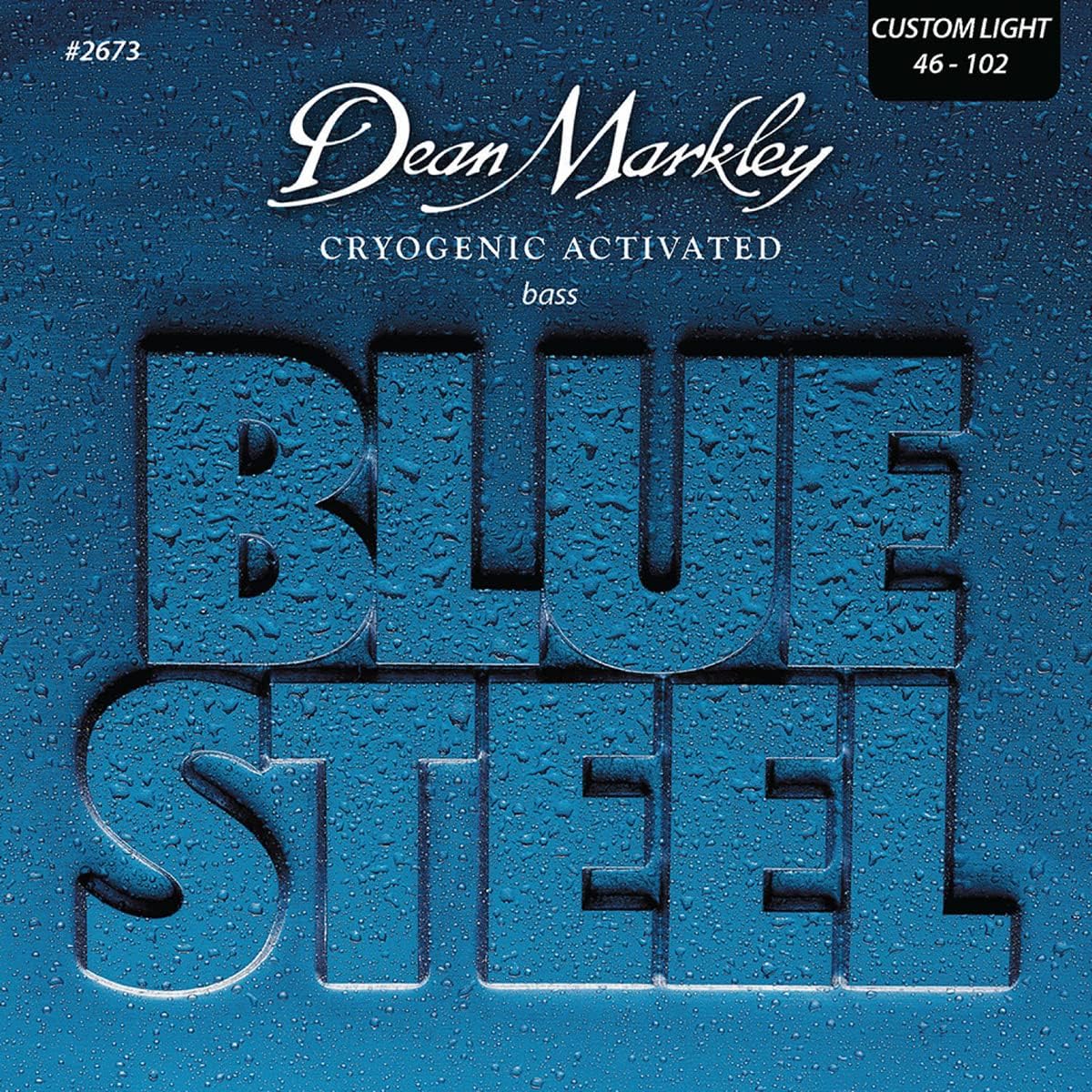 Dean Markley Electric Bass Guitar Strings 2673 Blue Steel Electric Long Scale 46-102 Custom Light Gauge, Cryogenically Processed for Longer Life