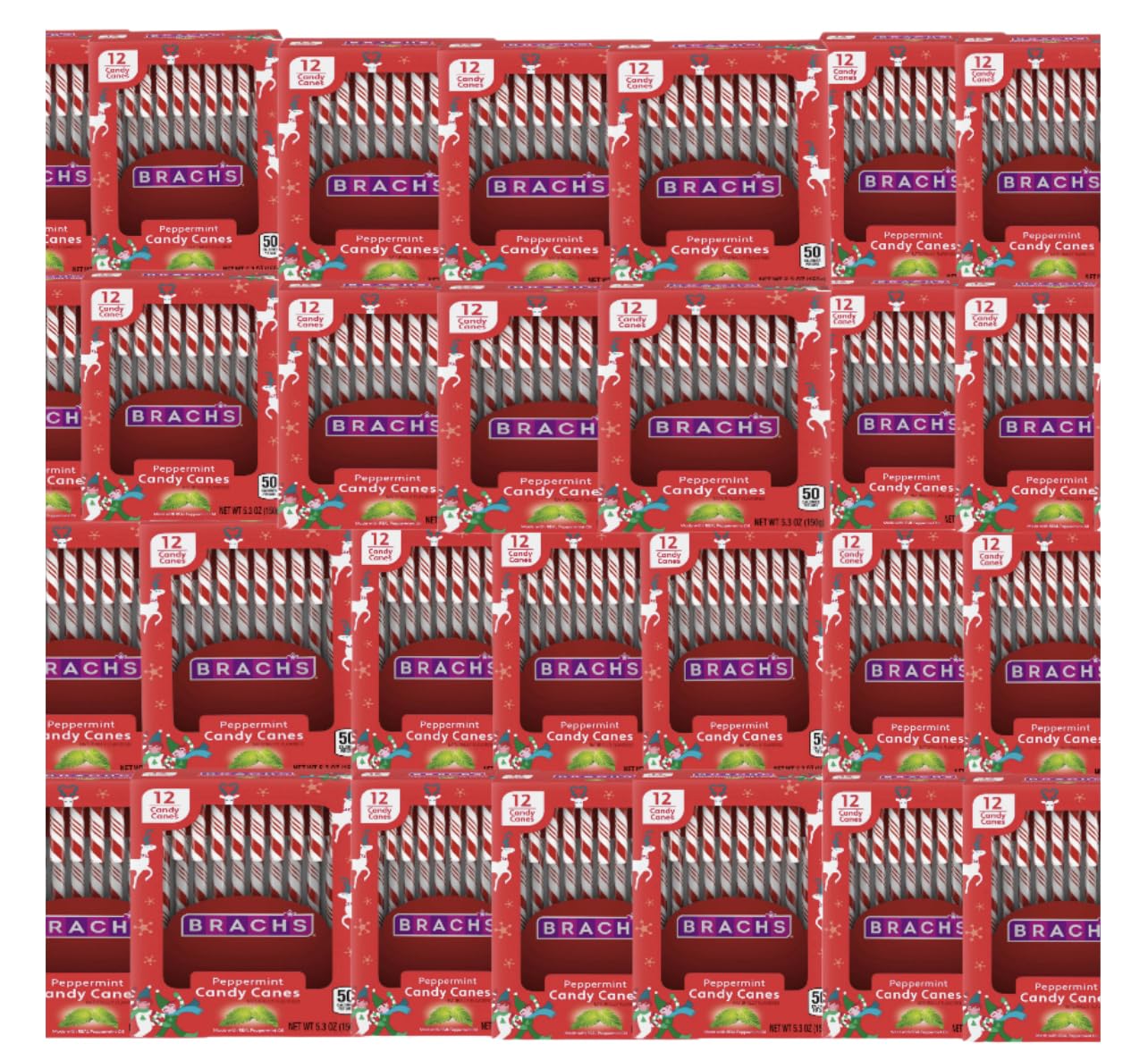 CANDY CANES (432 COUNT) - 36 PACK, Peppermint Candy Canes, Individually Wrapped Bulk Candy Canes, Christmas Candy, Stocking Stuffers for Kids, Holiday Classic, Creative Booklet Idea and SameDay Shippers Souvenir Included