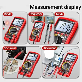 Multimeter Tester,Analyzer Kit,Ohm Volt Amp Meter - for Circuit Automotive Outlet Electrical Applications Workshop Home Industrial Garage