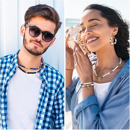 Vista 36 de Funtopia Cuentas de arcilla rosa para pulseras, 6000 cuentas Heishi de arcilla polimérica, cuentas redondas planas de 0.236 in para hacer joyas 2.