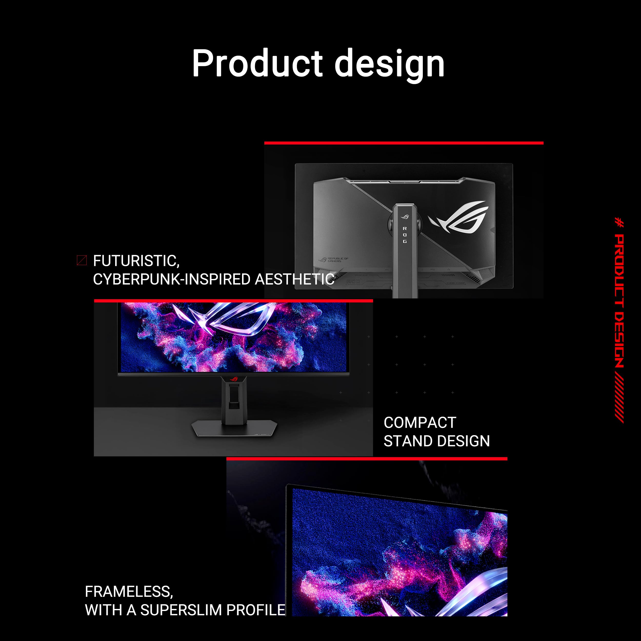 ASUS ROG Strix XG32UCDS Monitor gamingowy 31,5 cala 4K UHD QD-OLED (3840 x 2160), 165 Hz, czas reakcji 0,03 ms (GTG), czujnik zbliżeniowy Neo, G-SYNC, DisplayWidget Center, czarny