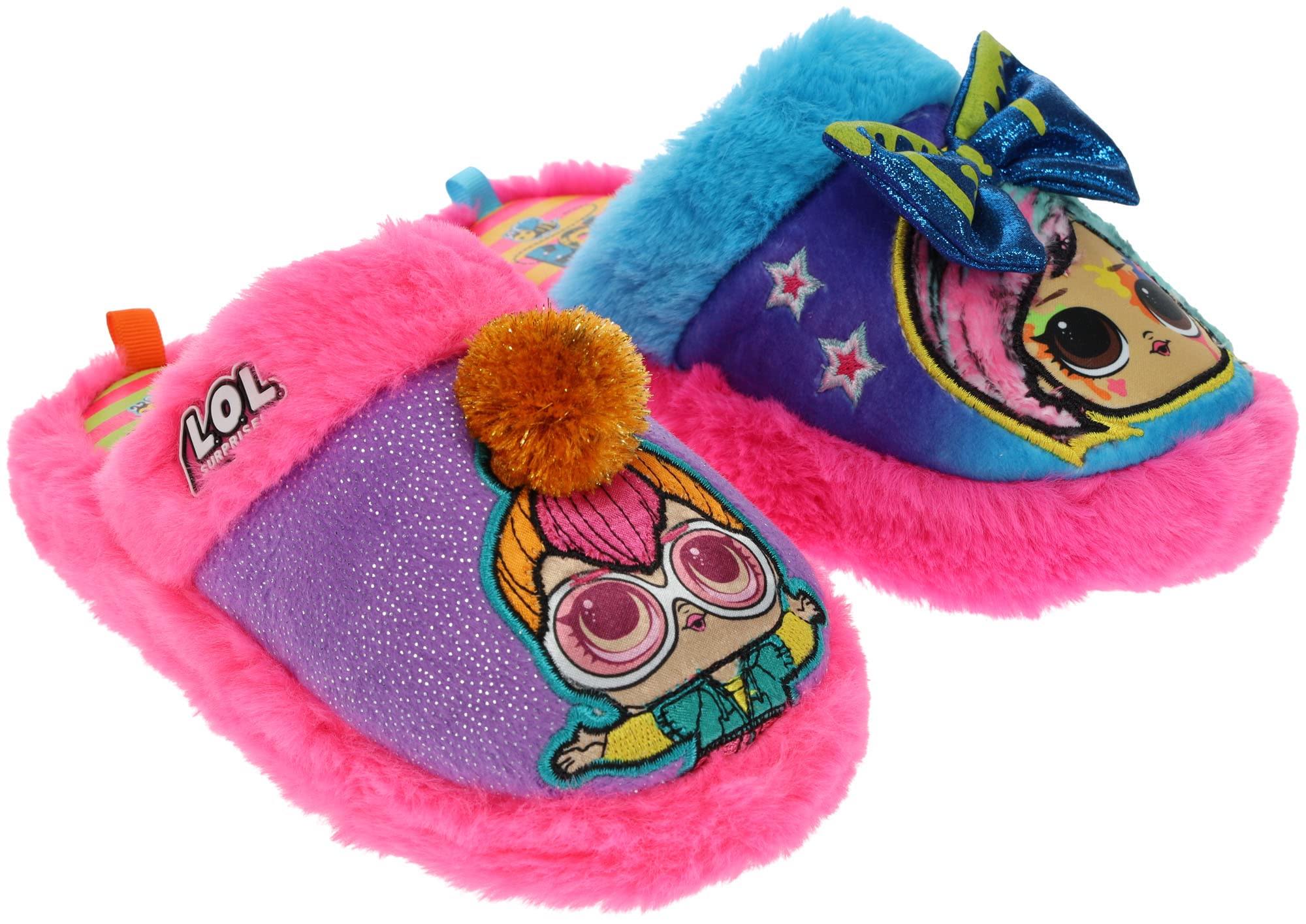 L.O.L. Surprise!Girl's Slipper, Bee Bold Scuff House Shoes, Turquoise