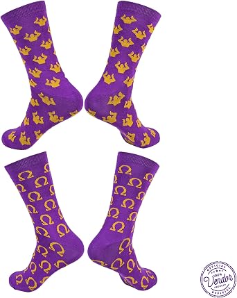 Omega Psi Phi Fraterinity - Official Vendor - Set of 2 Crew Length Socks - Omega Hooks