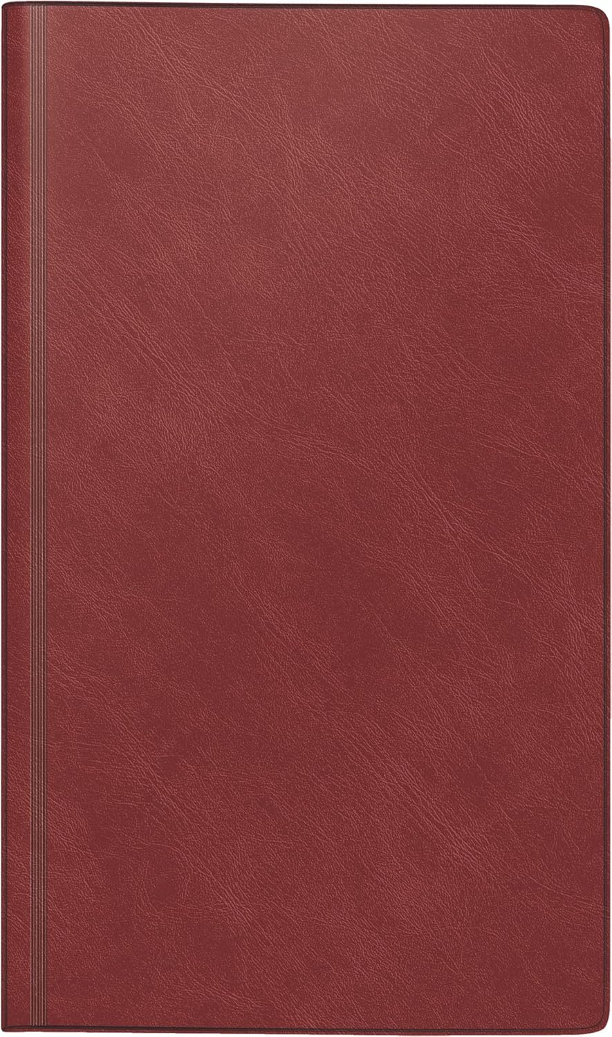 rido/idé Book calendar model travel merker (2025), 1 page = 1 day, 113 × 195 mm, 416 pages, foam film cover Catana, wine red