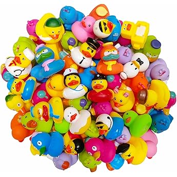 WELLFAR 30 PCS Assorted Rubber Ducks in Bulk, Small Rubber Ducks for Kids Bath Time, Pool Party Favors, Birthday Gifts.