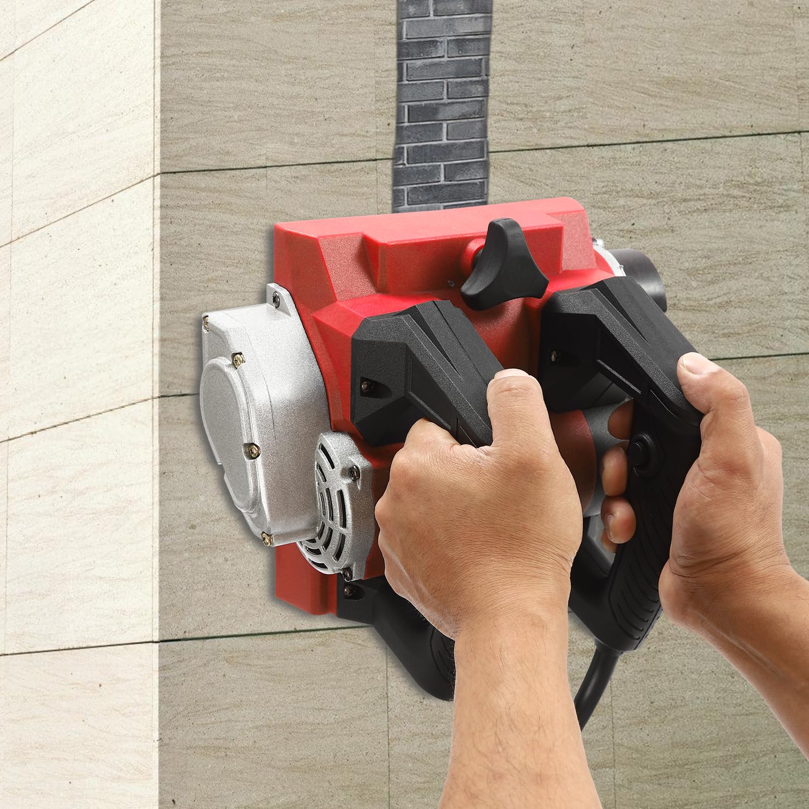 Pala elettrica da parete, 1300 W, piallatrice elettrica da parete, 1000 – 4000 giri/min, piallatrice elettrica da parete, profondità regolabile 1-4 mm, con cavo di alimentazione da 3 m, cassetta degli