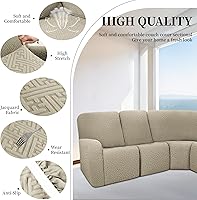 Vista 459 de Fundas 100% impermeables para sofá reclinable seccional, fundas para sofá reclinable en forma de L, funda para sofá seccional de esquina