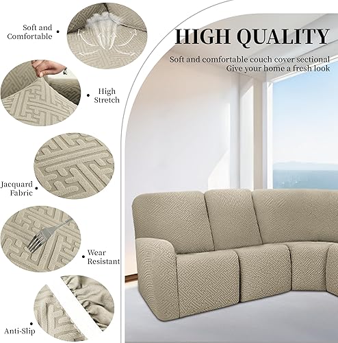 Miniatura 459 de Fundas 100% impermeables para sofá reclinable seccional, fundas para sofá reclinable en forma de L, funda para sofá seccional de esquina en forma de