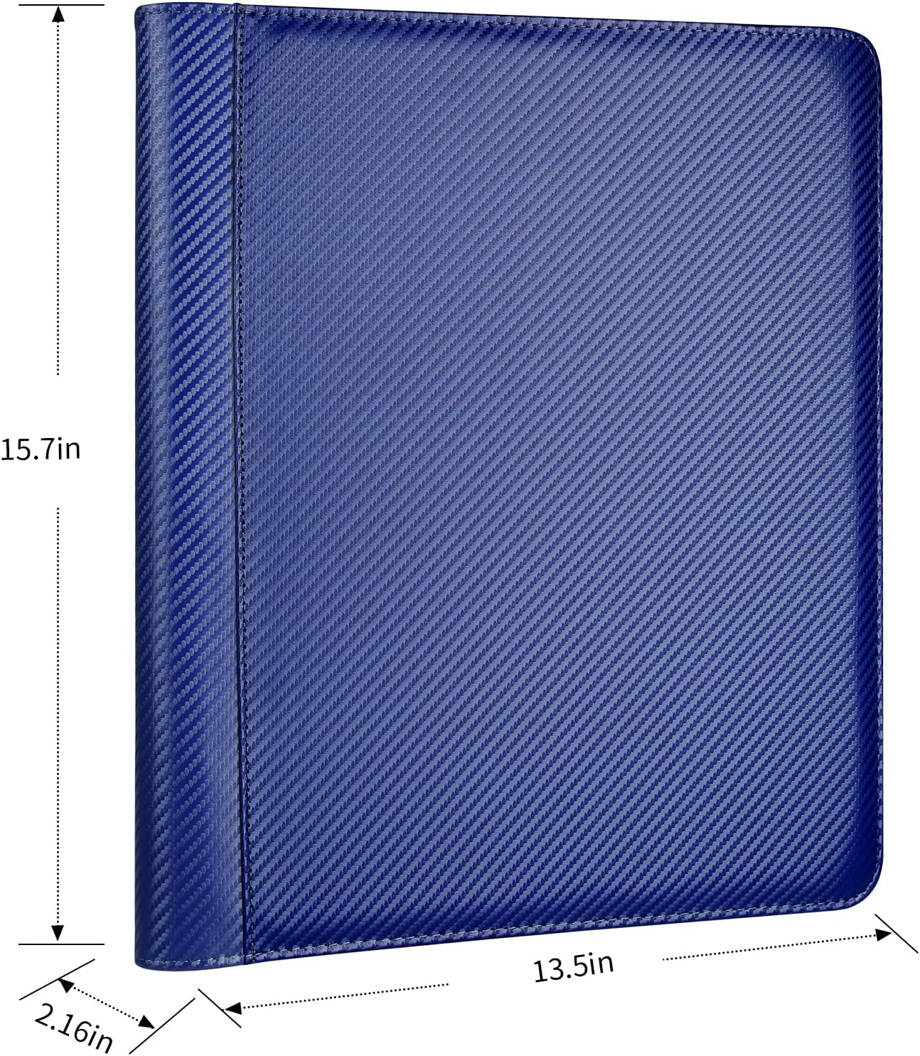 GERMUN Toploader Binder, Holds 288 Toploaders, 9 Pocket Top Loader Binders with Sleeves for 3 x 4'' Toploaders, Double-Sided Pocket Top Loader Storage Binder, Trading Card Binder - Carbon Blue