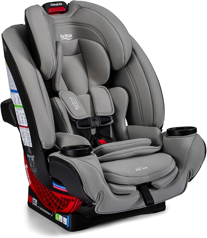 Silla de auto todo en uno Britax One4Life, hasta 10 años de uso - Gris mineral | Orientado hacia atrás y hacia adelante y modo elevador; Orientación hacia atrás extendida; Fácil instalación con telas SafeWash transpirables y ClickTight