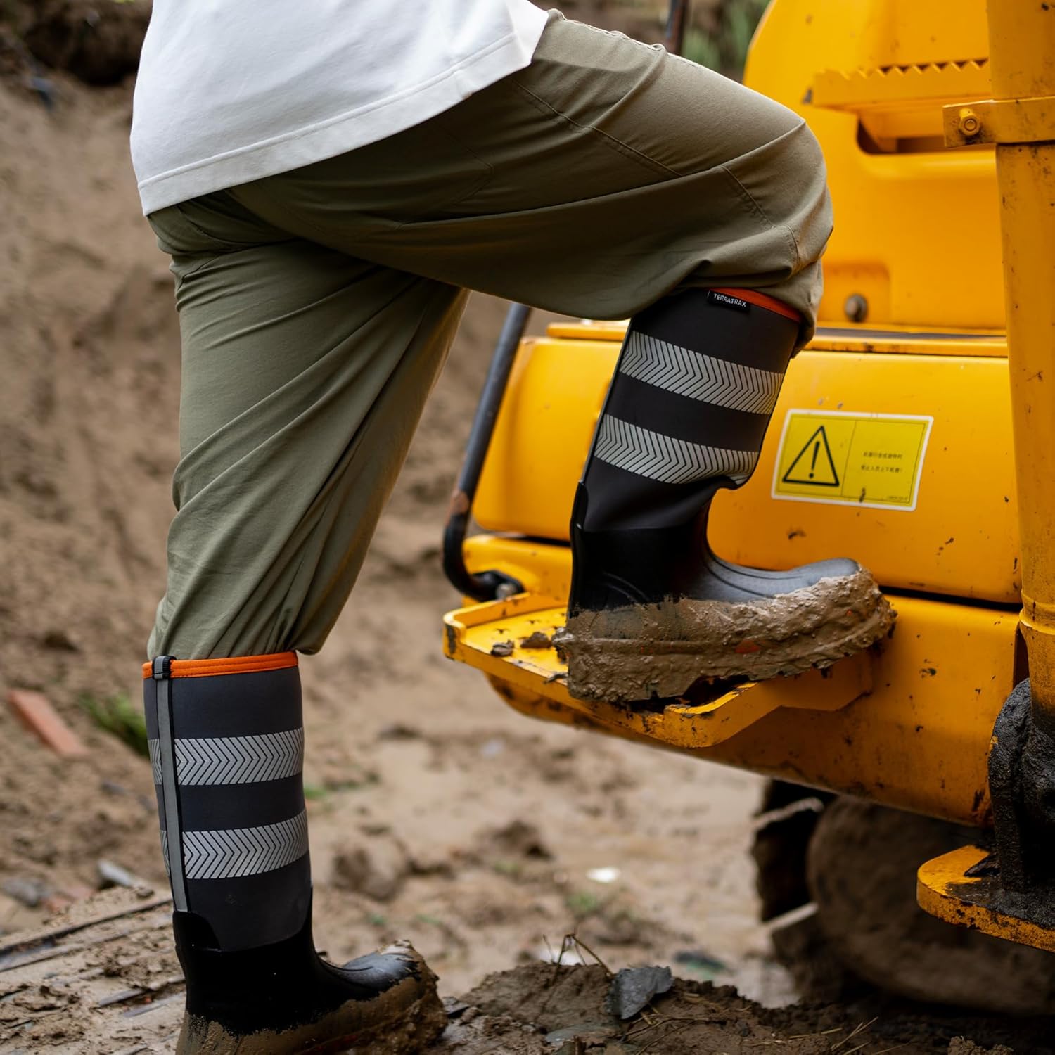 Men's Steel Toe Rubber Work Boots, Waterproof Neoprene Safety Boots with Puncture Proof Midsole - Oil & Chemical Resistant, Reflective High-Vis for Construction, Concrete, Roadwork - Image 4