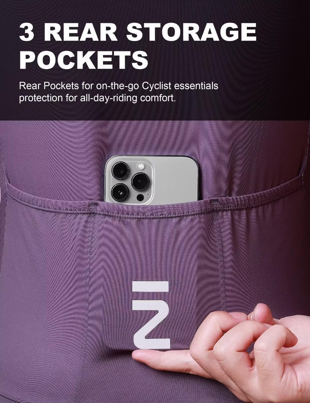 INBIKE Cycling Jersey Men, Short Sleeves Bike Shirts with 3 Rear Pockets
