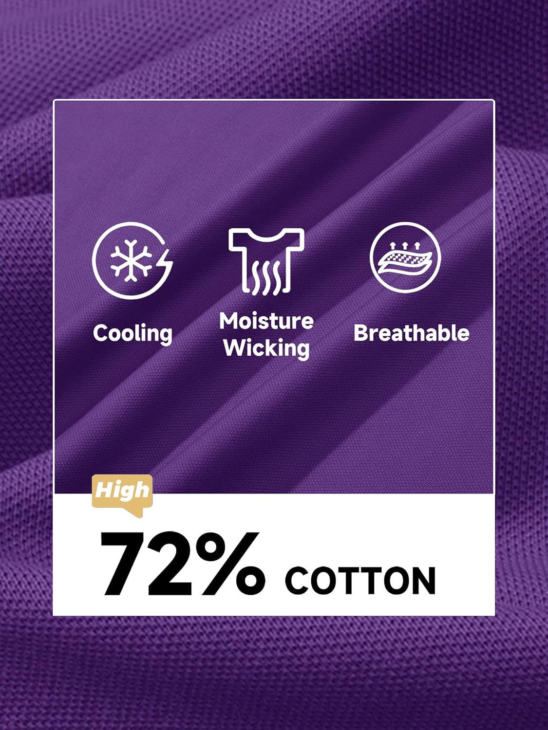 MAGCOMSEN Men's Polo Shirts Short Sleeve Cotton Pique 3 Button Classic Fit Casual T-Shirt Performance Golf Shirts - Image 5