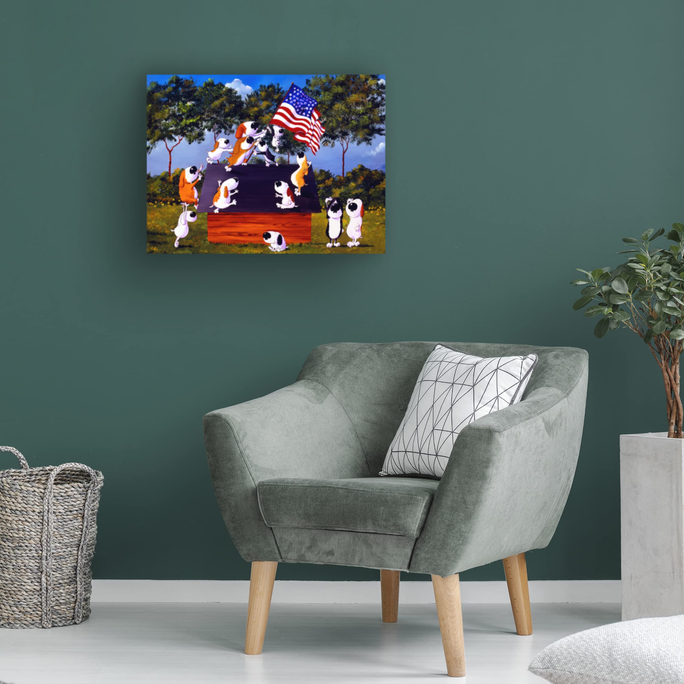 Trademark Fine Art 'Invasion Of The Ameri Mutts Open' Canvas Art