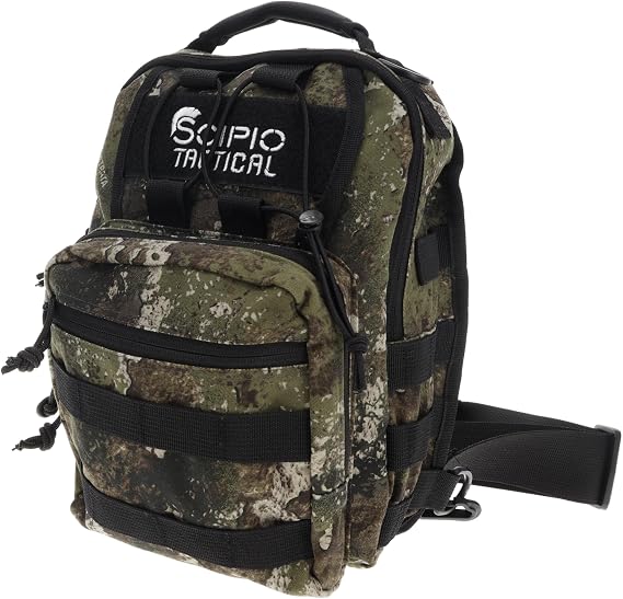 Scipio Backpack Tactical SCICAMO24 Sling Bag Crossbody Military Gear Hiking Cycling Pack for Men Women