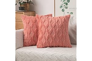 MIULEE Coral Red Throw Pillow Covers 18x18 Spring Decorative