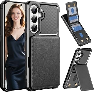 for Samsung Galaxy A27 Wallet Case with Card Holder ZM Black