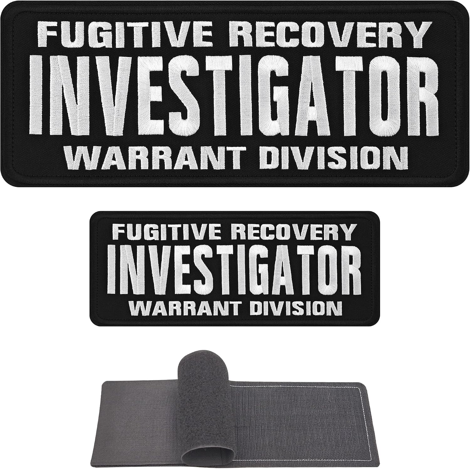 2-Pack Armed Security Officer Patches for Vest,Embroidery Armed Security Officer Hook and Loop Patches for Tactical Vest,Jackets,Bags(Large 10.04"x3.94",Small 4.92"x1.97")