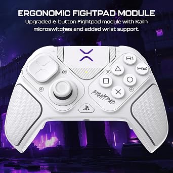 Turtle Beach Victrix Pro BFG Reloaded Wireless Gaming Controller for PS5 | PS5, PS4, PlayStation, PC, Modular, Fightpad Module, Hall-Effect Sticks, Triggers, 4 Remappable Buttons, Esports, White
