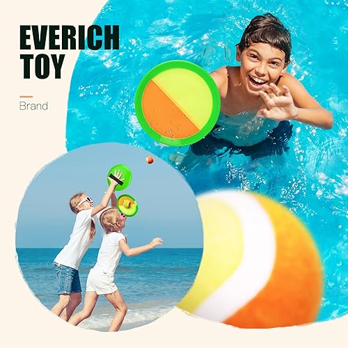 Miniatura 82 de EVERICH - Juego de pelota de lanzamiento y captura mejorado, juegos para interiores y exteriores para niños de 3 a 12 años, juguete de agua