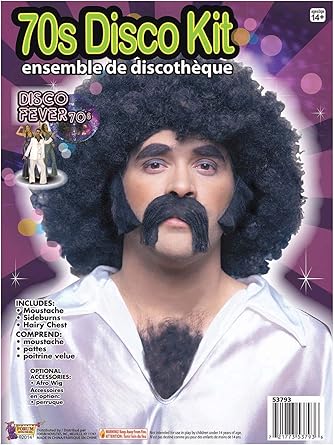 Amazon Com Forum Novelties 70s Disco Costume Facial And Chest Hair Clothing Shoes Jewelry