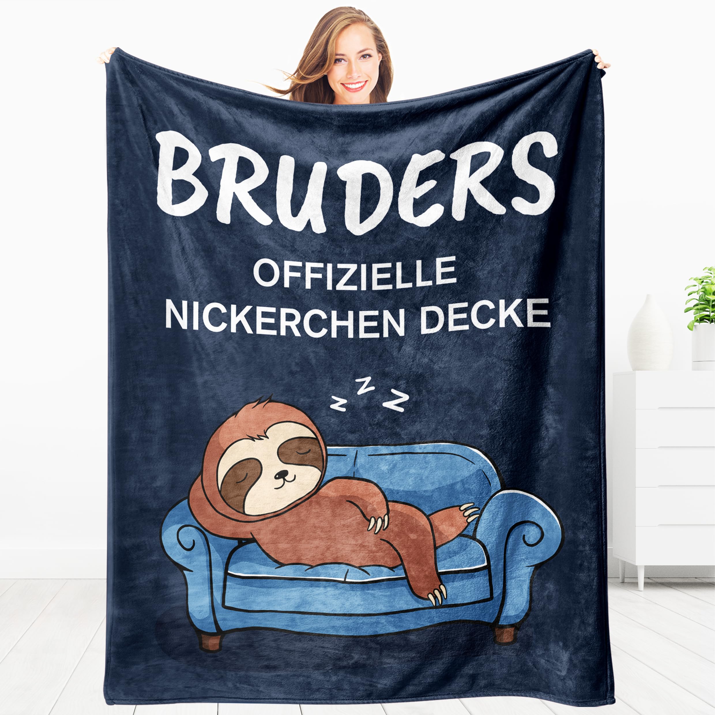 Giftasy Geschenk für Bruder - Kuscheldecke, Geschenk Bruder Geburtstag, Geburtstagsgeschenk