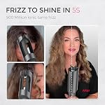 TYMO CURLPRO Roulement automatique en fer - Plage Waves Curling Wand, coiffeur portable, 500 Millions d'ioniques, double tension & Léger pour le voyage, Revêtement en céramique, Gris métallisé 1 de pouce