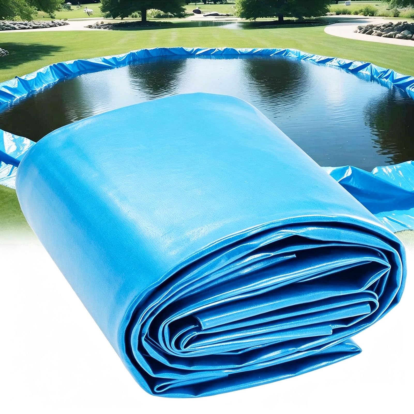 Bâche pour bassin à poissons flexible de 10x15m avec membrane étanche de jardin extérieur