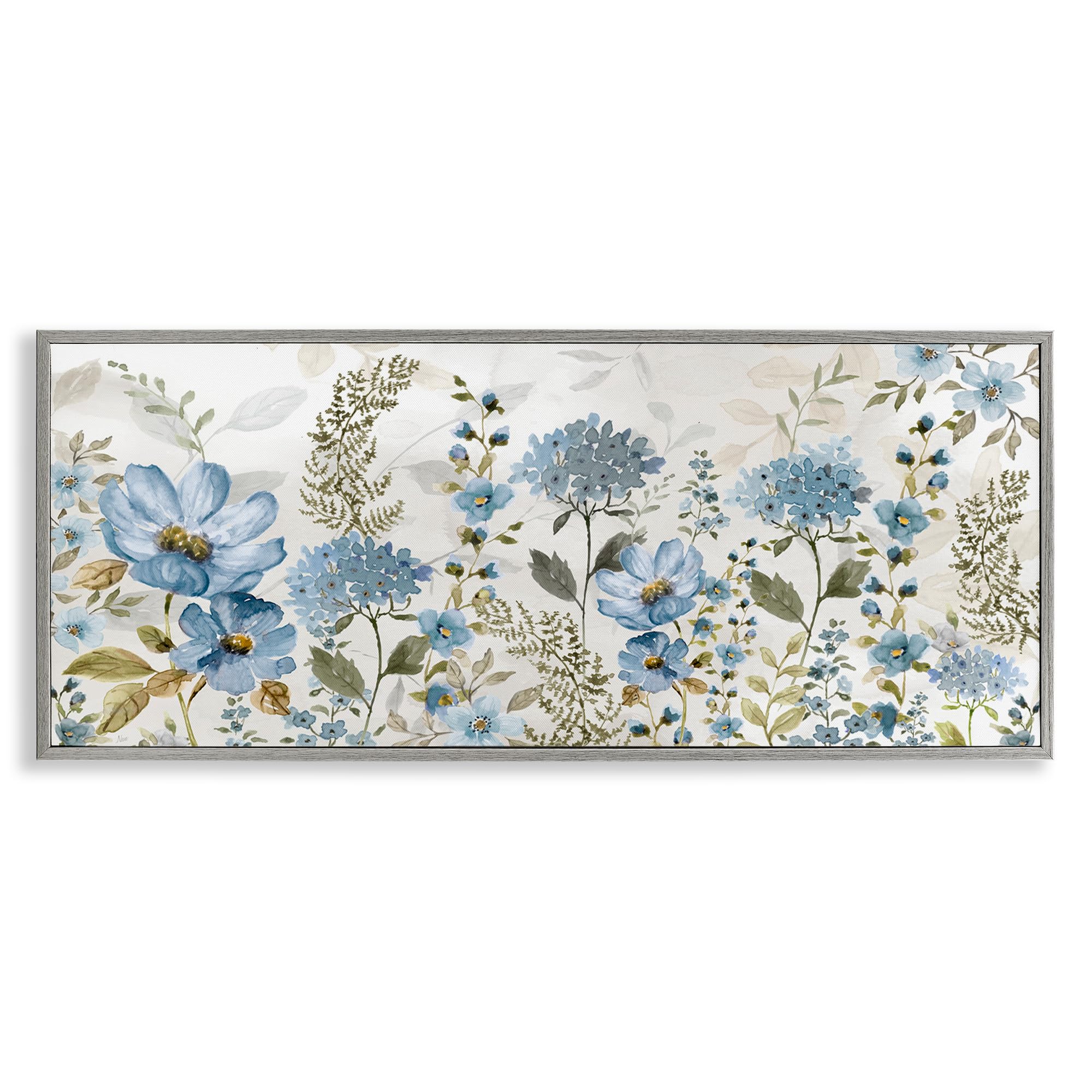 Stupell Industries Farmhouse Gray (Textured) 'Subdued Meadow Foliage'| Framed Giclee Art
