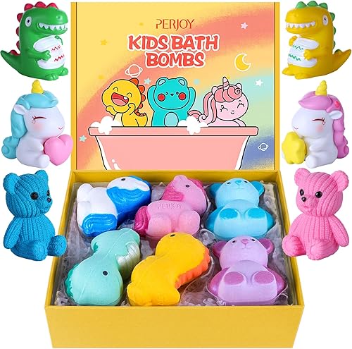 Miniatura 1 de Perjoy Bombas de baño para niños, 6 bombas de baño de burbujas hechas a mano para niños, regalos de cumpleaños, regalos de fiesta para niños,