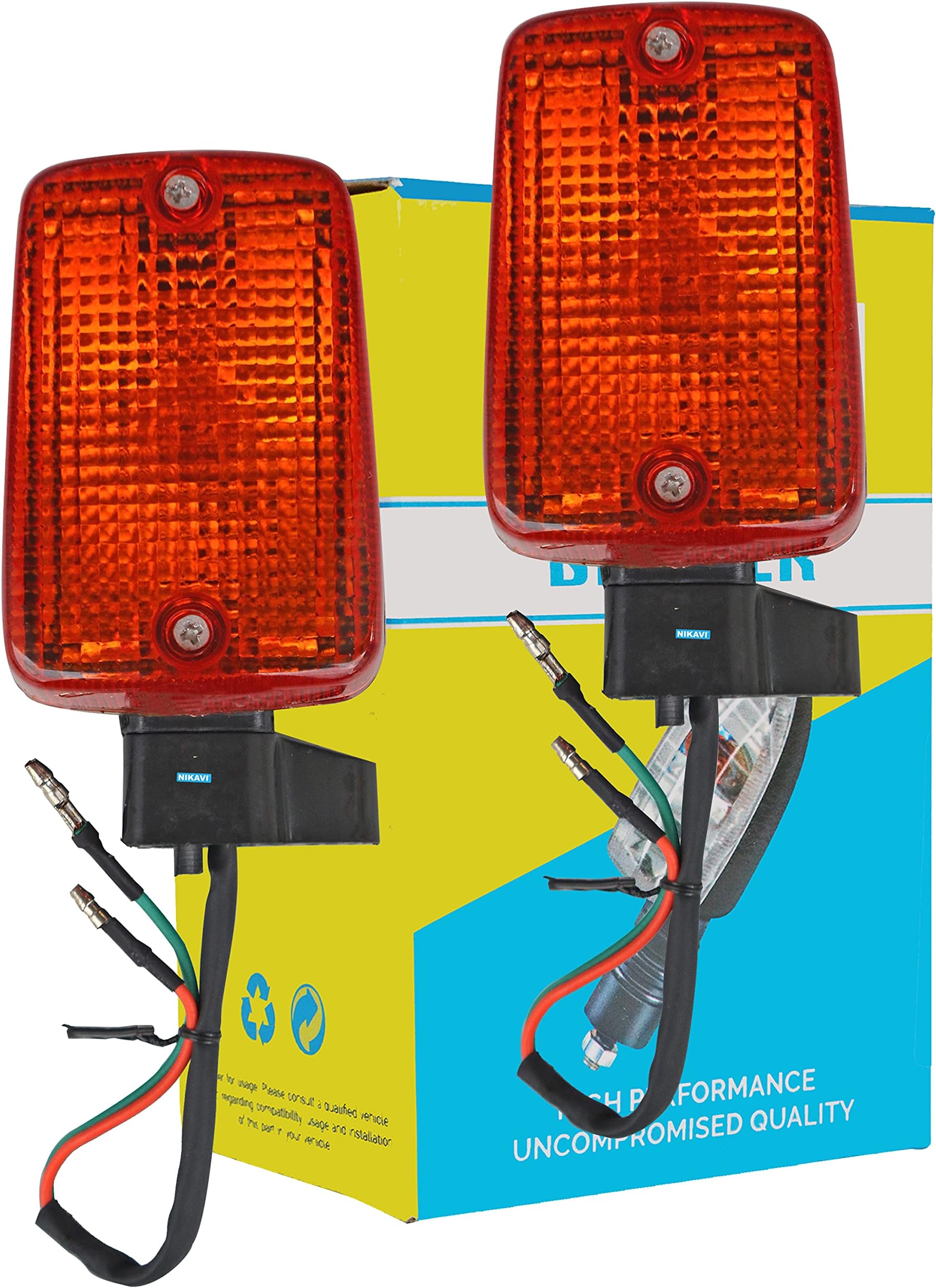 NIKAVI INDA11 Blinker Indicator Assly. Compatible for Hero Honda Front (Set of 2)