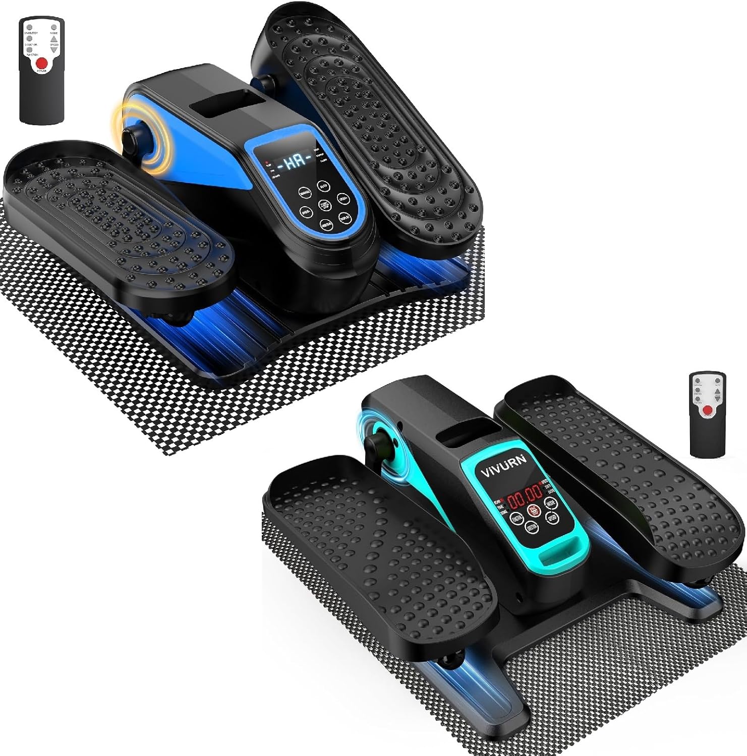 2 Sets Mini Leg Exerciser Electric Under Desk Elliptical Exercise Machine While Sitting for Seniors