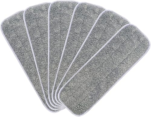 Almohadillas de repuesto para mopa de microfibra, de 16.5 x 5.5 pulgadas, almohadilla de limpieza de suelos húmedos y secos compatible con el