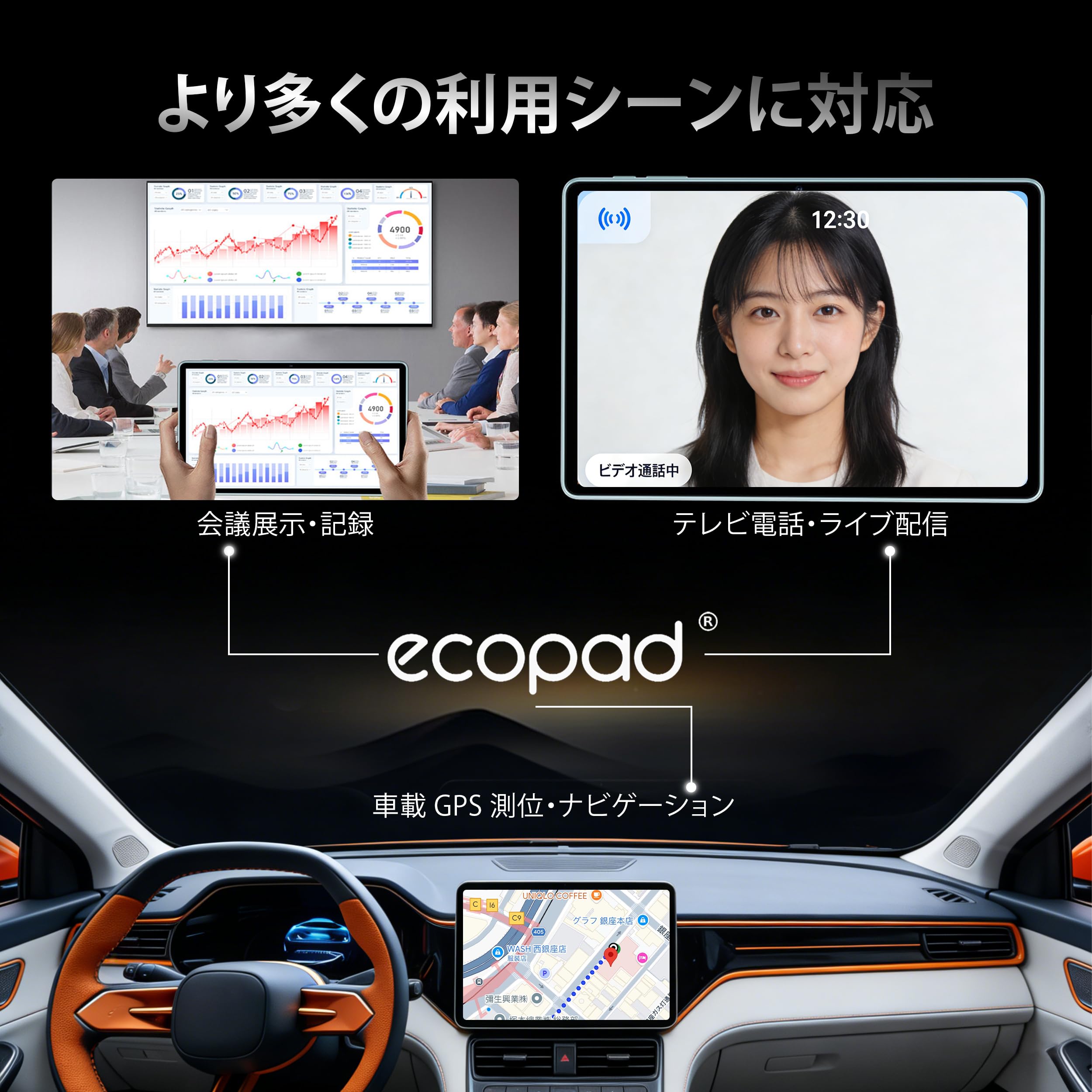 Androidタブレット本体　12GB RAM 128GB 新品 Amazon.co.jp: 2026新登場タブレット Android16 11インチ Ecopad
