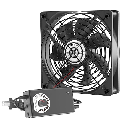 Qirssyn 120mm AC Powered Fan with Variable Speed Controller
