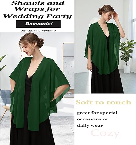 Miniatura 5 de Chales y envolturas de gasa para mujer, bufanda transparente para vestidos de noche, accesorios de salida de baño