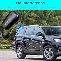 Vista 5 de Funda para llavero para Toyota Camry RAV4 Avalon C-HR Prius Corolla Accesorio, Negro