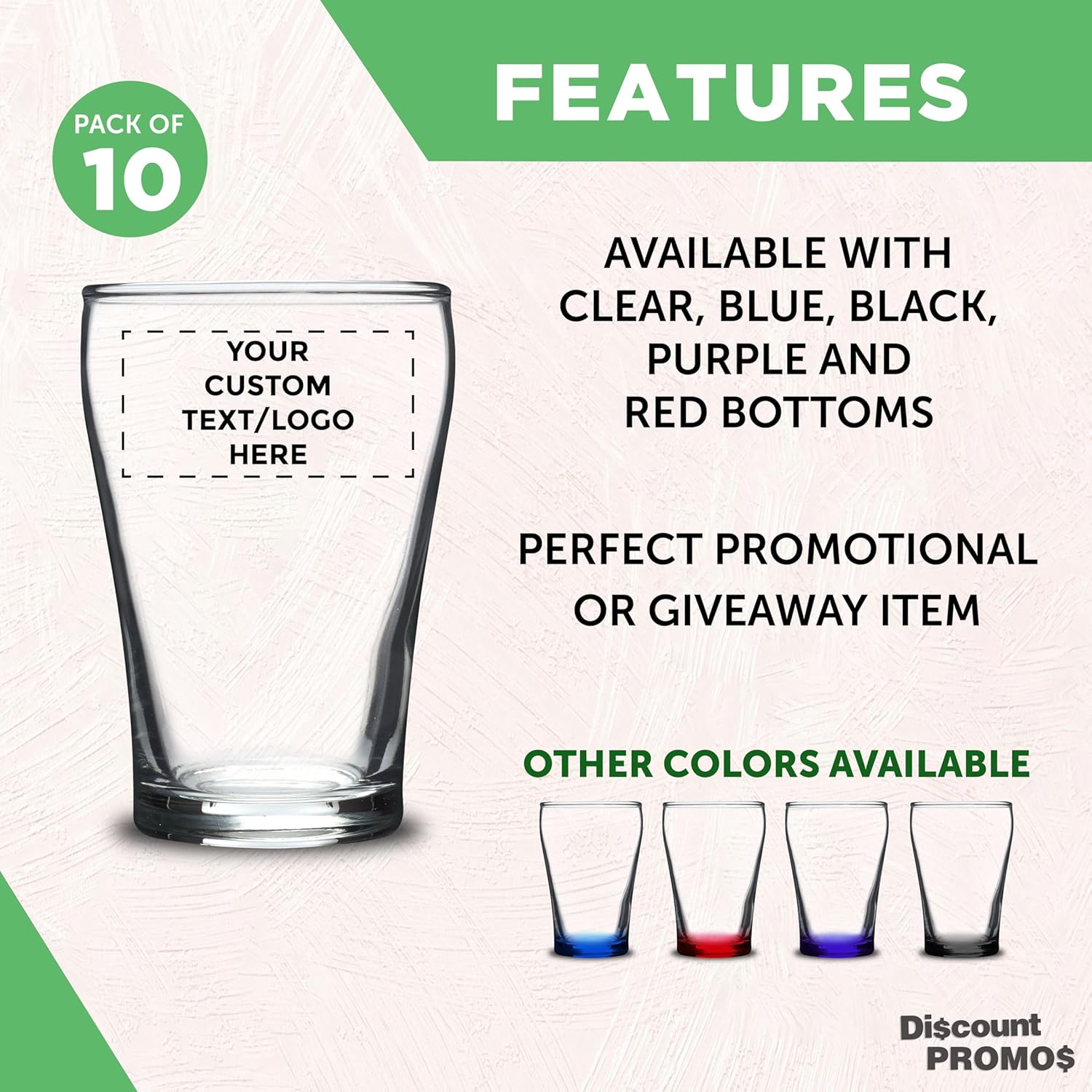 Custom Shot Glasses 5.5 oz. Set of 10, Personalized Bulk Pack - Sampler, Great for Wedding, Party, Birthday, Events - Clear - Image 2