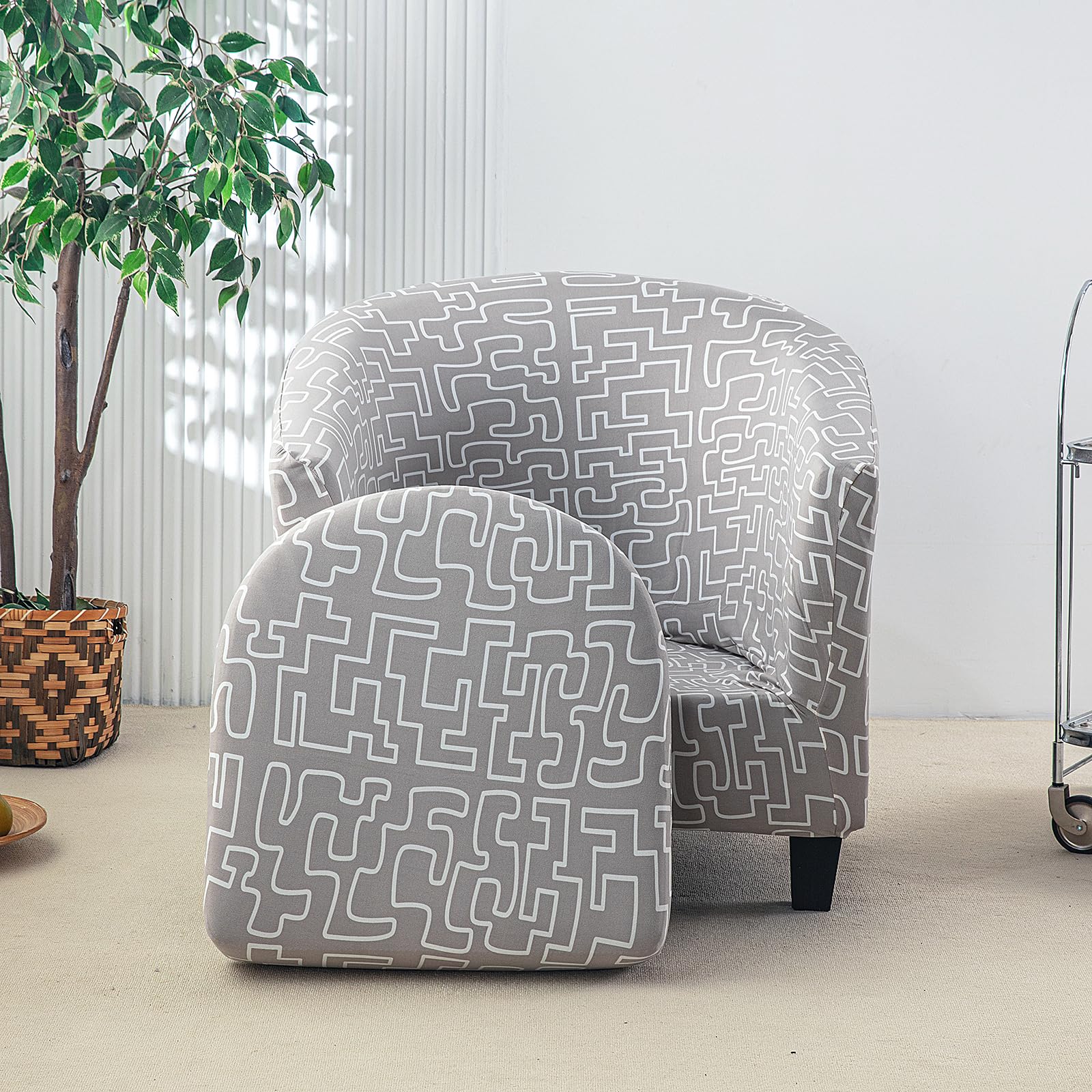 Copripoltrona da Club Cocktail 1 Posto Copripoltrone Chesterfield Elasticizzato Copripoltrona 2 Pezzi Diligentemente