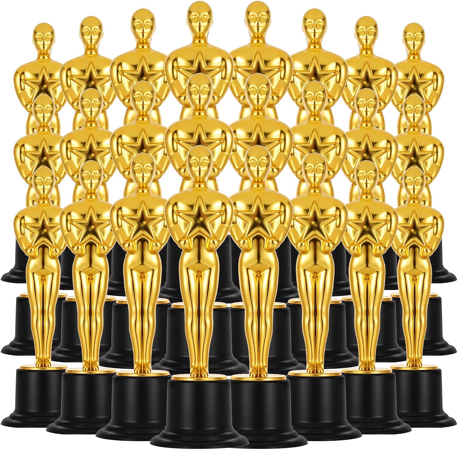 24 Pcs Gold Award Trophies,Mini Trophy Party Favors for Celebrations,Classroom prizes,Competitions and Party Decorations,Awards Trophy for Kids and Auldt
